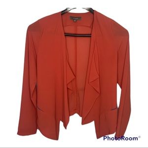 Umgee USA Open Cardigan with Pockets & Tie for the back Short Coral Size…